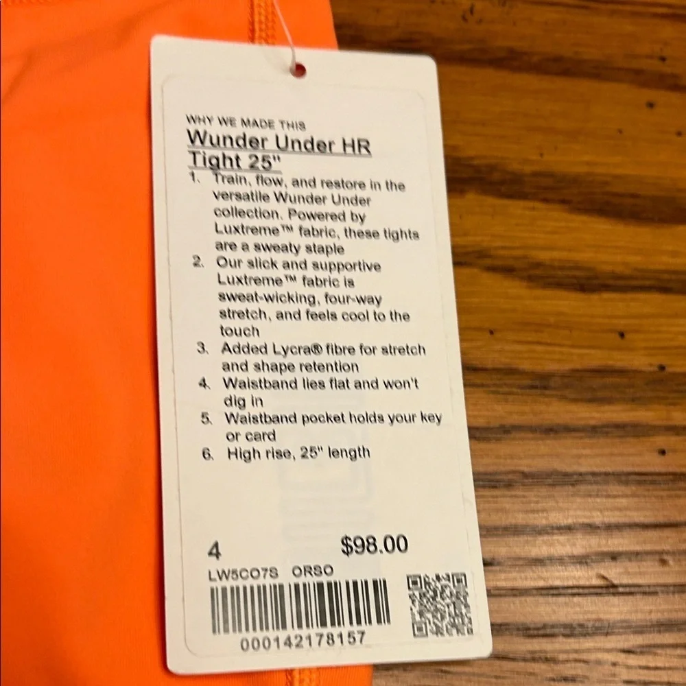Lululemon Orange Women's Leggings